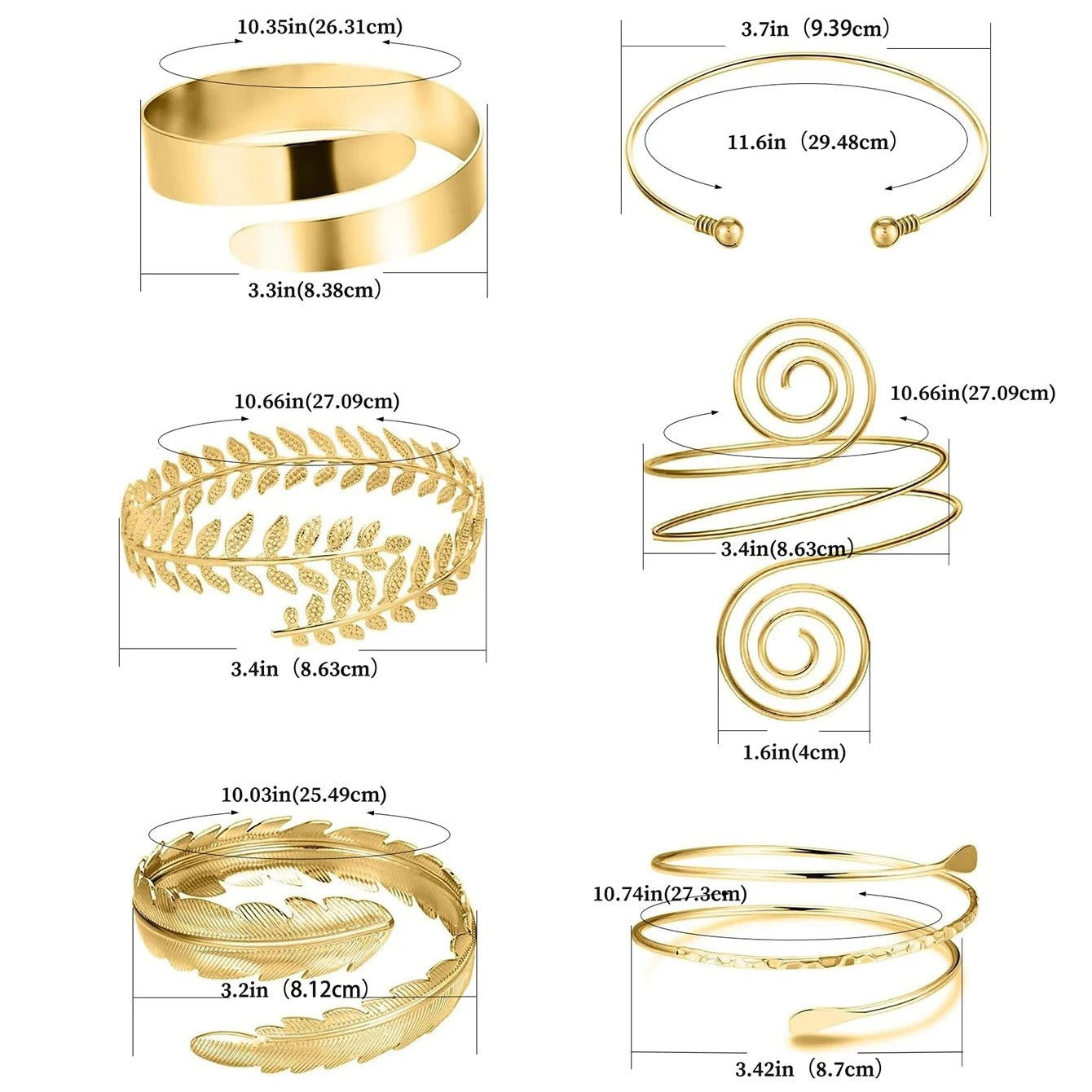 FTCY 6 Pieces Upper Arm Bracelet for Women